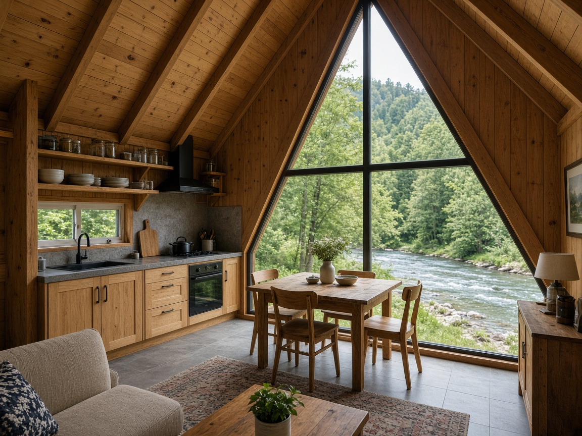 River A-frame in Vandam — kitchen