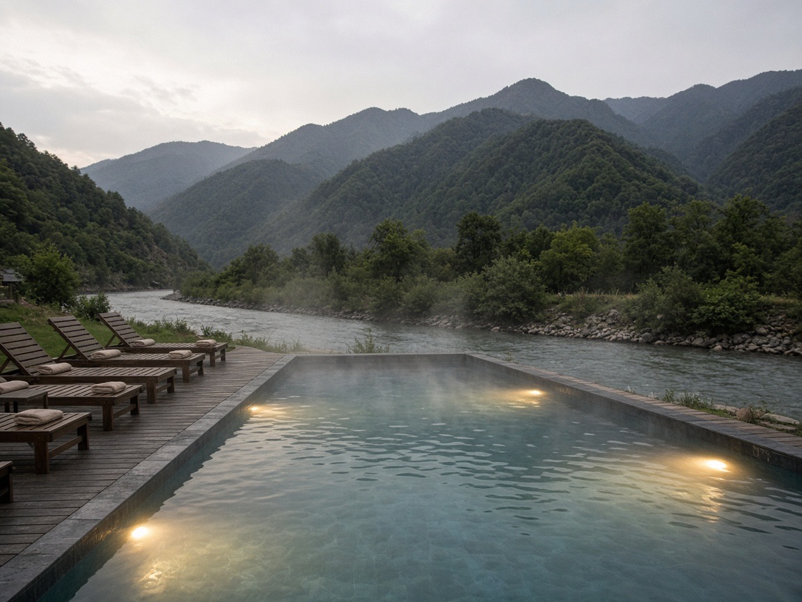 River A-frame in Vandam — pool