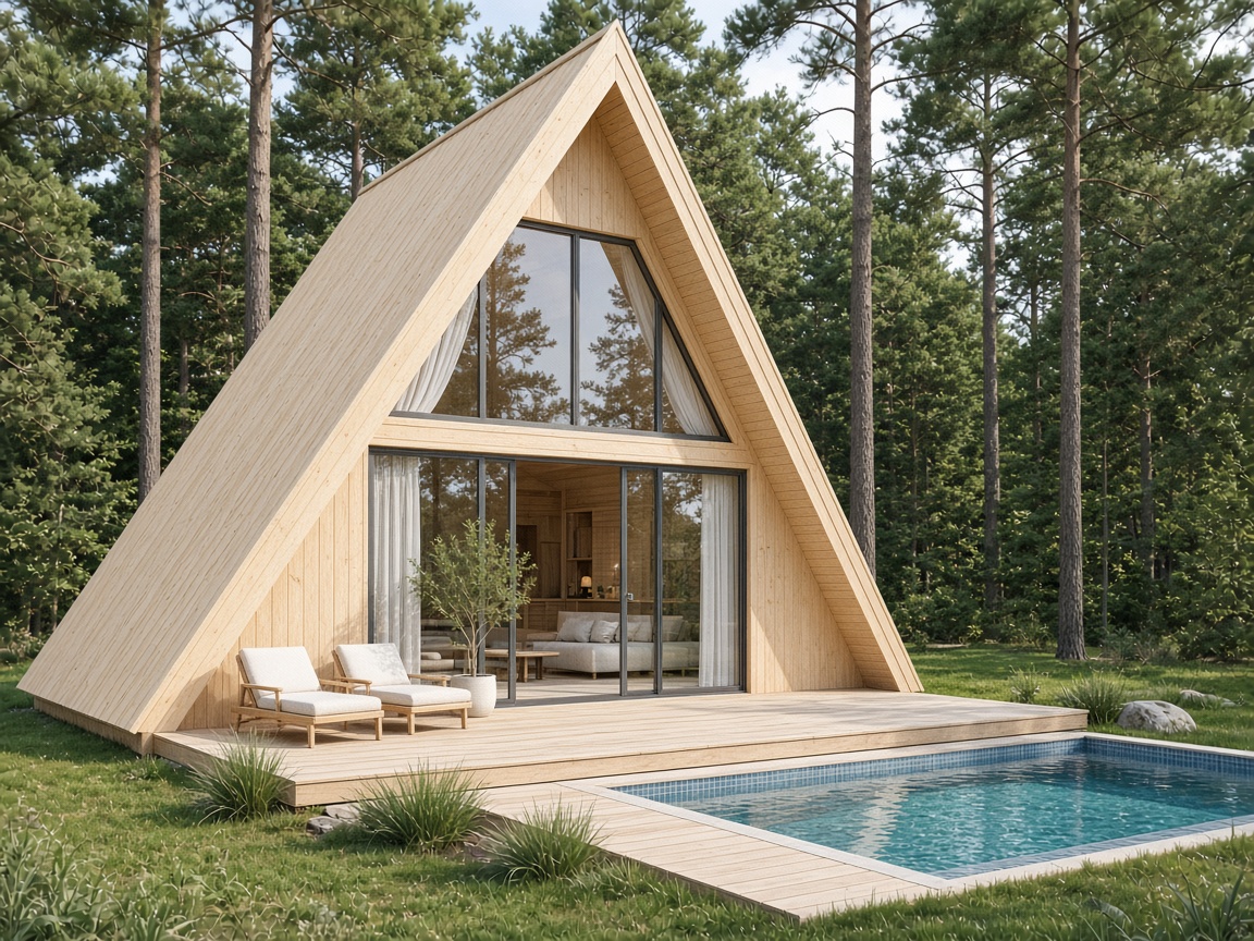 Forest A-frame bungalow in Duruca