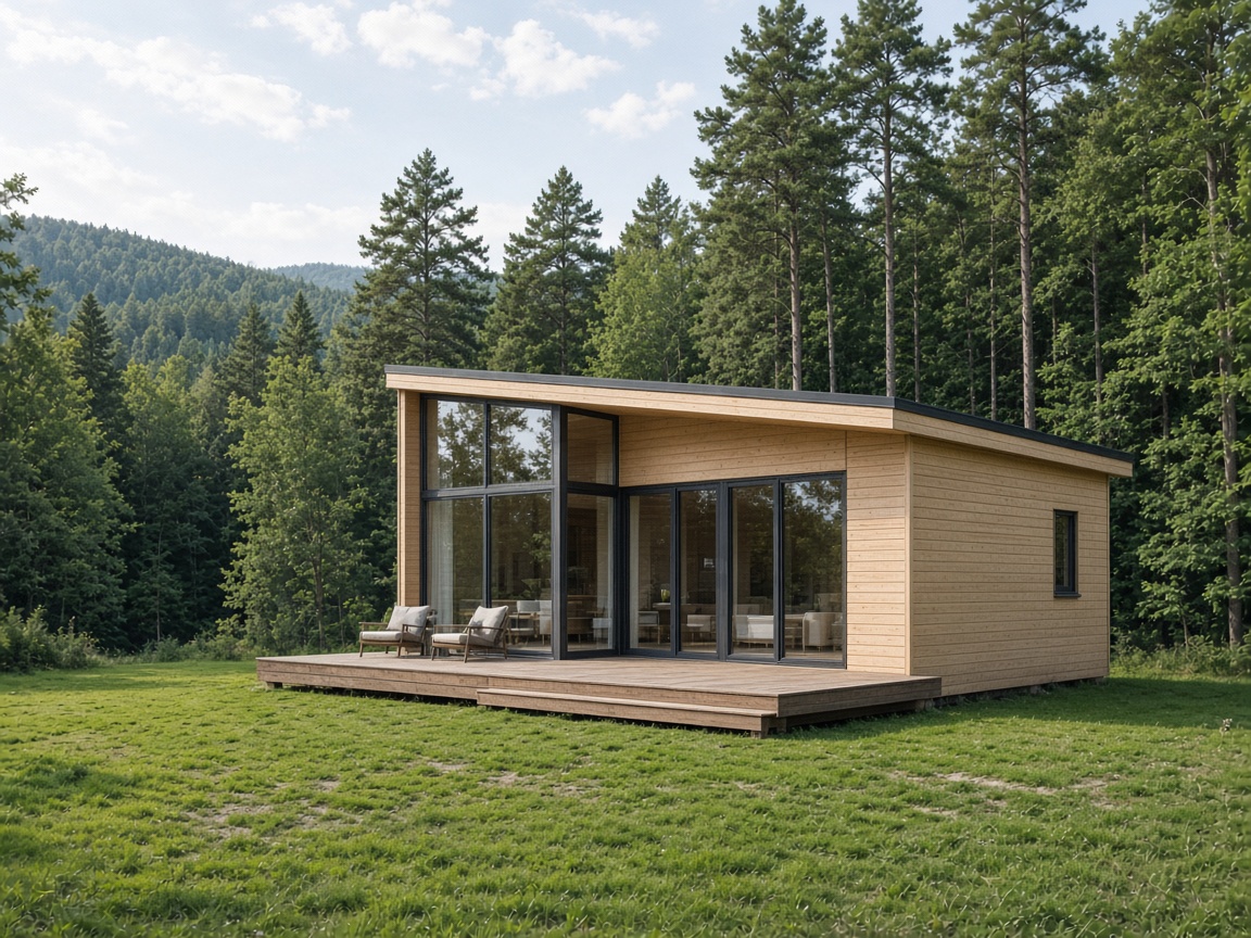 Timber box cabin in Hamzalı