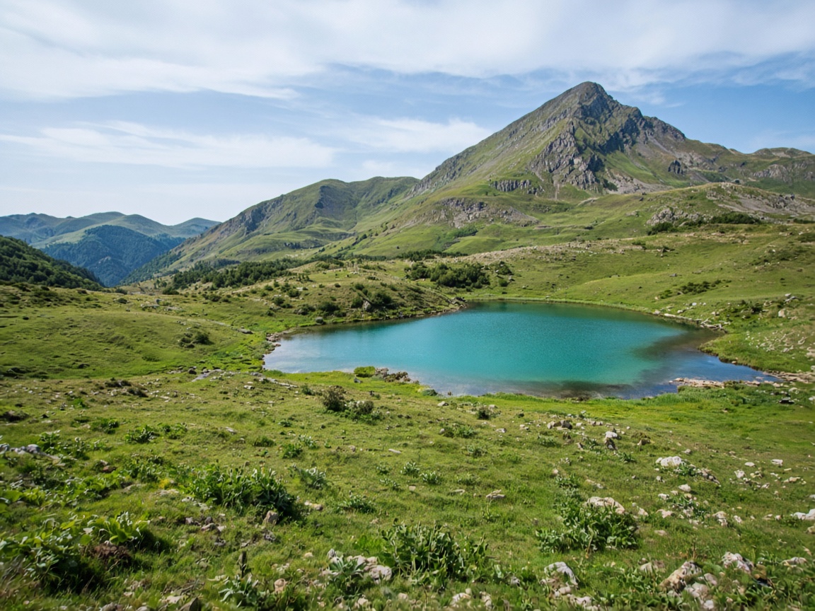 Meadow cabin on the Maralgöl road — lake