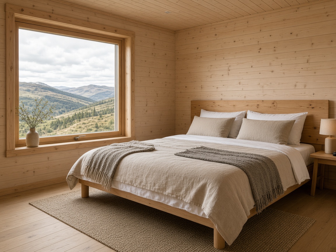 Pine cabin in Xoşbulaq — bedroom
