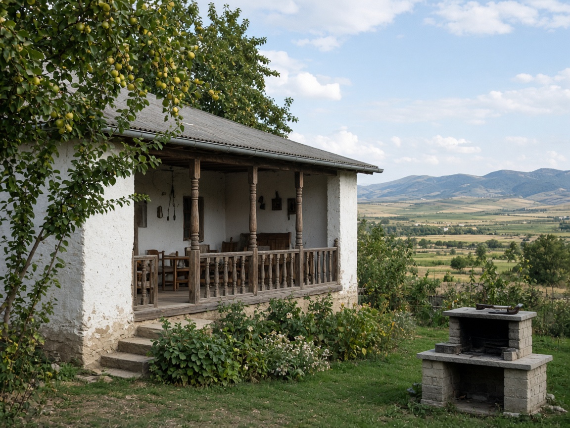 Garden house on the Qazax plains